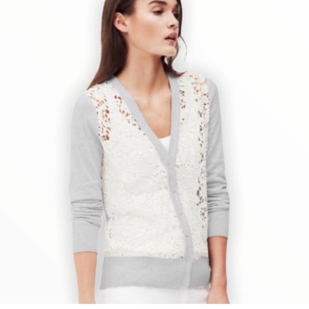 Loft summer lilac and lace sweater M